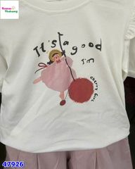 Set bộ áo trắng cô gái cherry