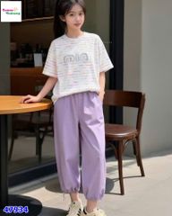 Set DDH áo sọc Min, quần tím