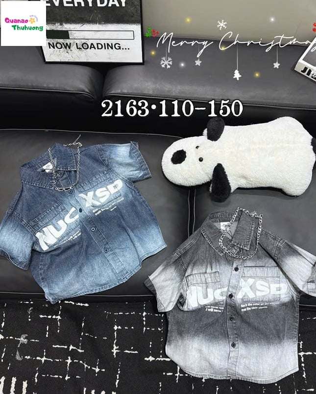 Áo sơ mi XSD xanh đậm nhạt