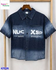 Áo sơ mi XSD xanh đậm nhạt