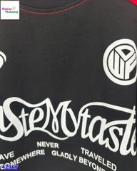 Áo croptop Chaoboy đen tay đỏ