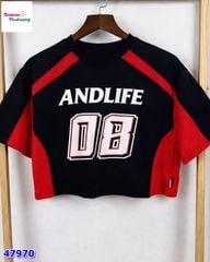 Áo croptop Chaoboy đen đỏ 08