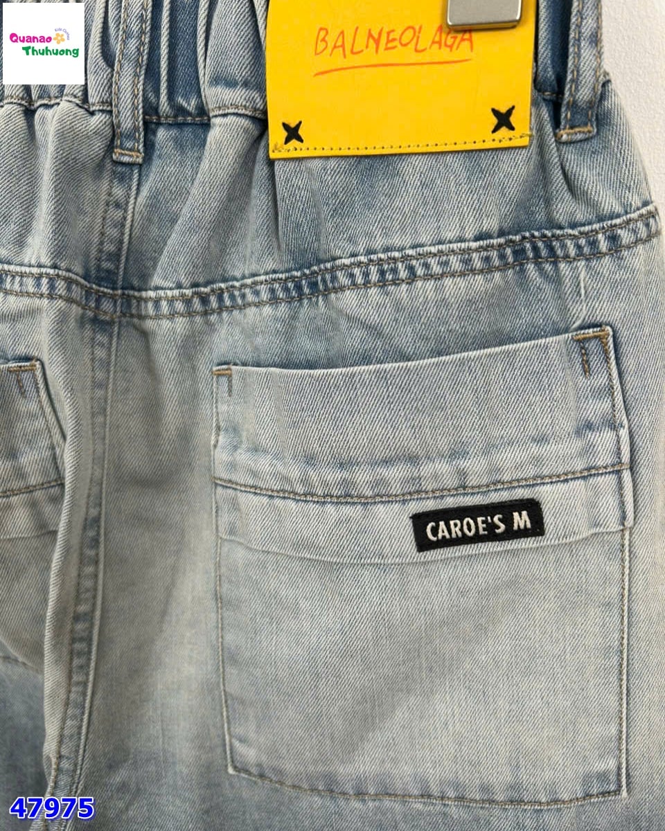 Quần short jean CB xanh túi hộp