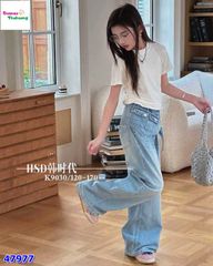 Quần jean HSD xanh + thắt lưng