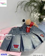 Chân váy jean CB chữ đỏ
