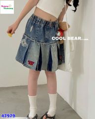 Chân váy jean CB chữ đỏ