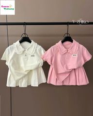 Set váy áo polo hồng MinMin