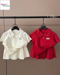 Set váy áo polo đỏ MinMin