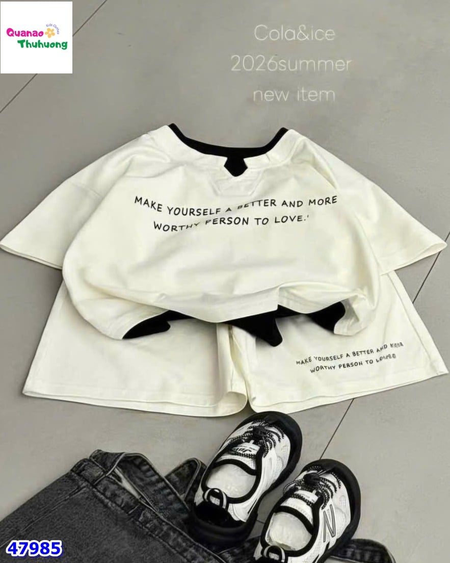 Bộ short Cola kem Make your self