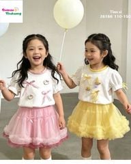 Set váy tutu hồng, áo trắng Kitty