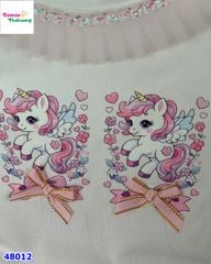 Set váy tutu hồng, áo trắng unicorn
