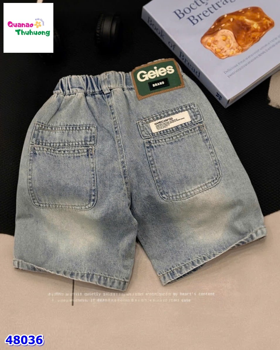 Quần short jean xanh Geies