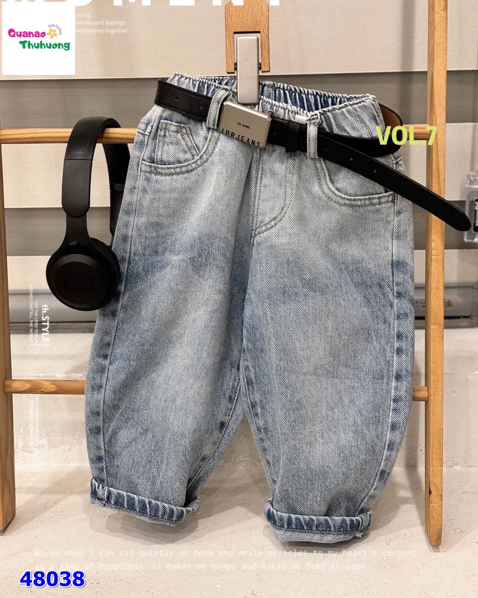 Quần jean dài xanh BumLeBe