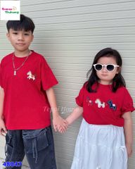Áo đỏ thêu 3 con ngựa