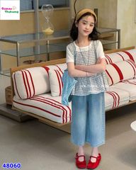 Set áo caro, quần Jean