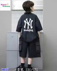 Bộ áo đen NY, quần đen