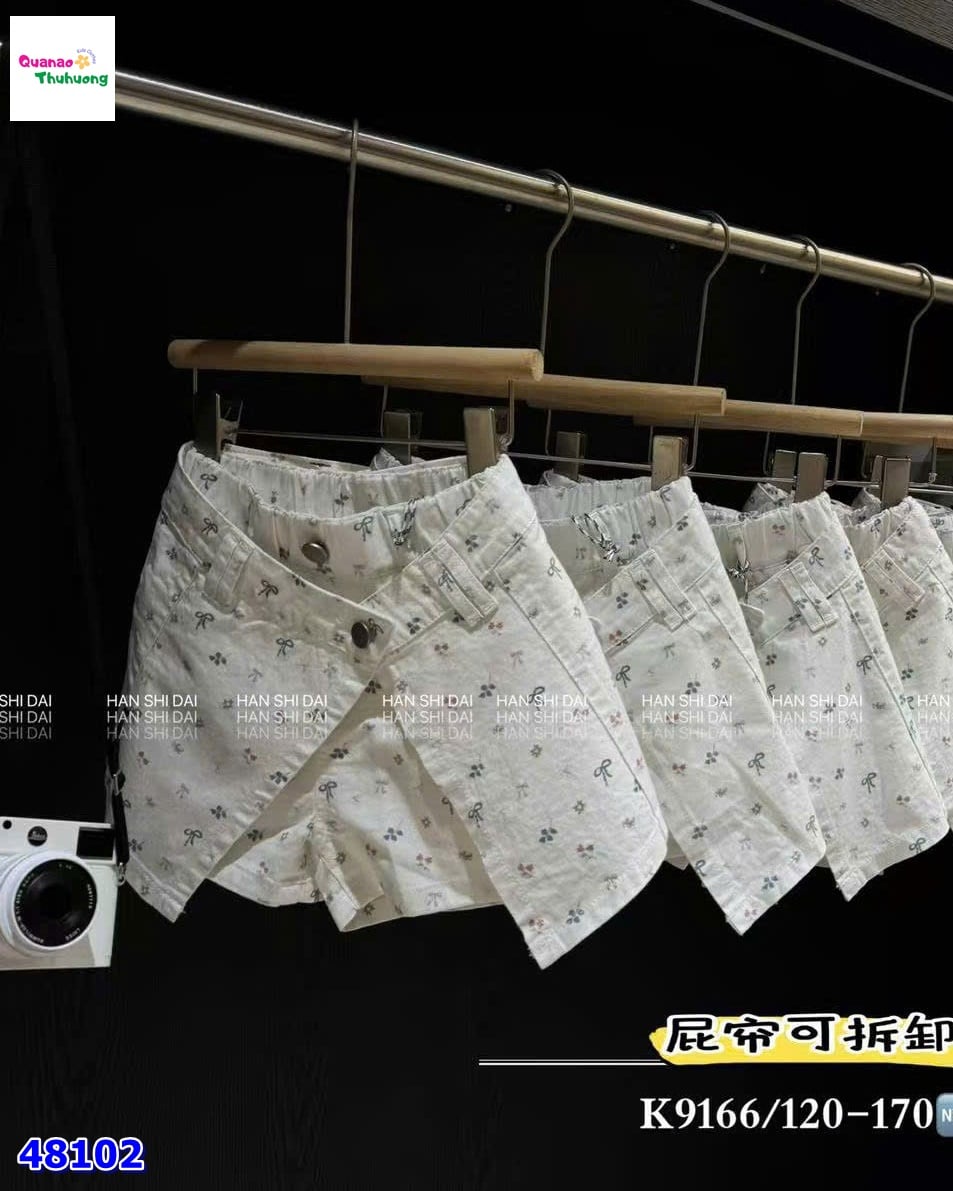 Quần short H.S.D trắng nơ