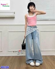 Quần jean Syci dài xanh cherry