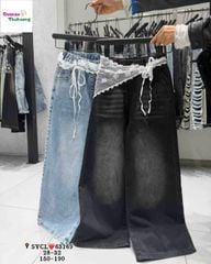 Quần jean Syci dài xanh cherry
