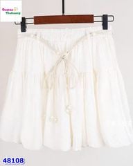 Chân váy bí trắng (kèm thắt lưng)