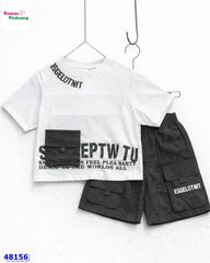 Set áo trắng Esgelotnit, quần ghi