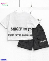 Set áo trắng Esgelotnit, quần ghi