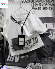 Set áo trắng Esgelotnit, quần ghi