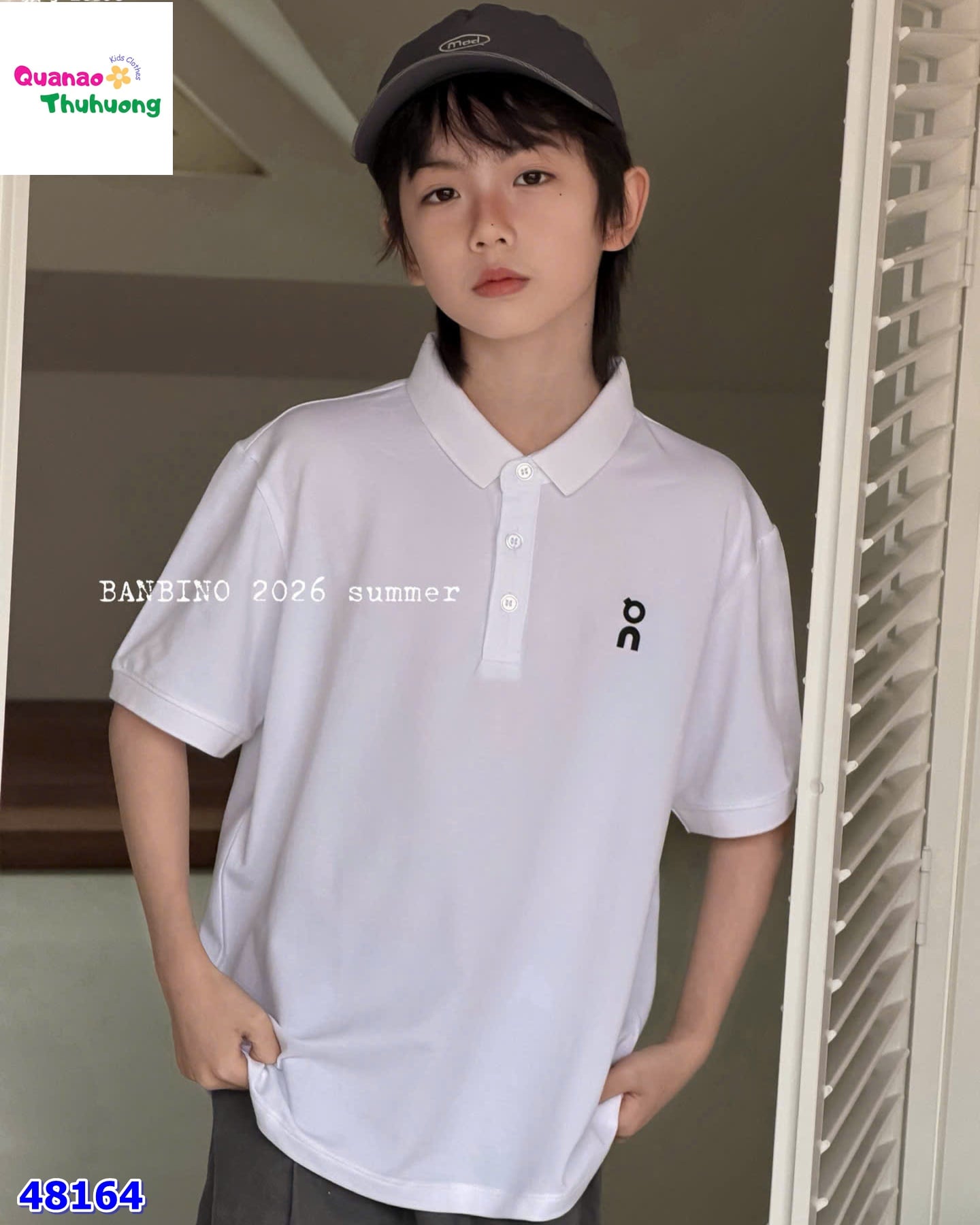 Áo polo Banibino trắng ON