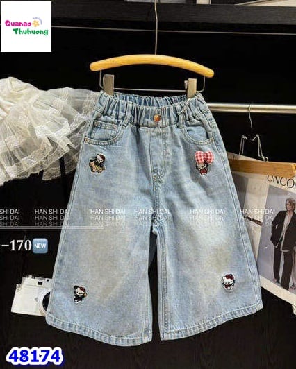 Quần lửng HSD xanh Kitty