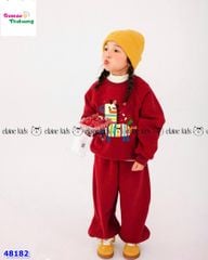 Set bộ dài Elaine đỏ in ngựa