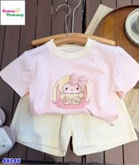 Bộ áo hồng Kitty thỏ