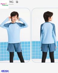 Bộ bơi dài Ylike xanh đậm nhạt Orbit