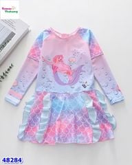 Váy bơi dài tay hồng tím tiên cá