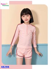 Đồ bơi Ylike hồng viền nâu