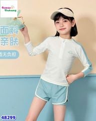 Đồ bơi Ylike kem viền xanh