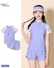 Đồ bơi Ylike tím tay hoa