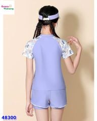 Đồ bơi Ylike tím tay hoa