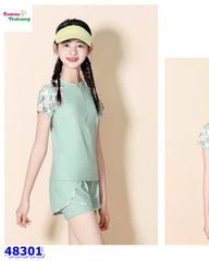 Đồ bơi Ylike xanh tay hoa