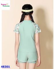 Đồ bơi Ylike xanh tay hoa