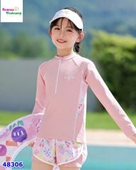 Đồ bơi Ylike hồng quần hoa