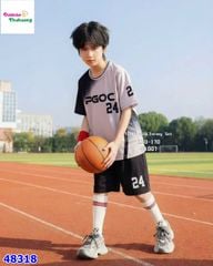 Bộ thể thao trắng loang đen 24