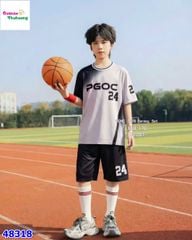 Bộ thể thao trắng loang đen 24