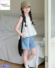 Set bộ MiaKid áo trắng, quần jean