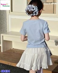 Set váy CiCi áo xanh đính nơ