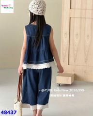Set áo + quần jean viền trắng