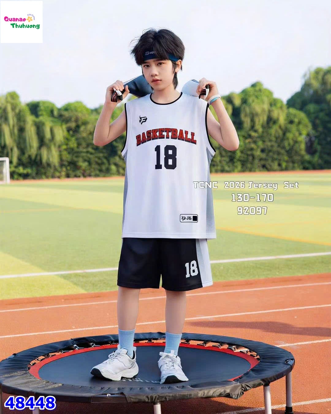 Bộ thể thao trắng Basketball 18