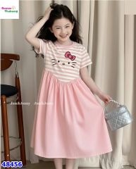 Đầm J&J sọc hồng Kitty