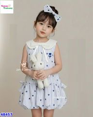 Đầm J&J sọc xanh trái tim