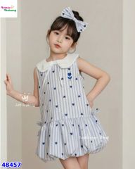 Đầm J&J sọc xanh trái tim