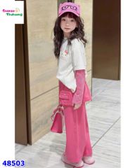 Set áo Kitty, quần váy hồng